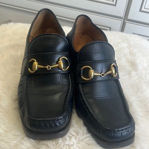 Gucci 1956 Horsebit Accent Leather Pumps